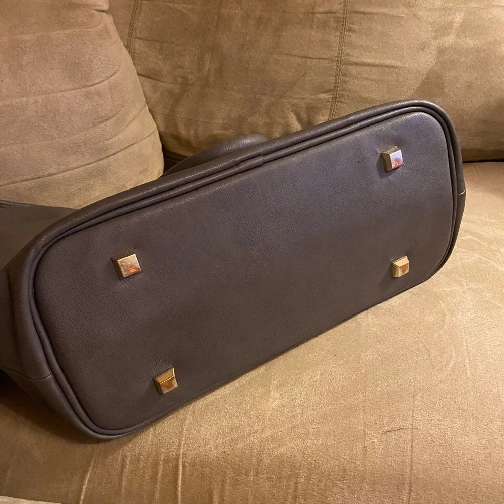 Platinum Avenue Laptop Tote Bag 15” Work Business Travel Gray Shoulder Bag